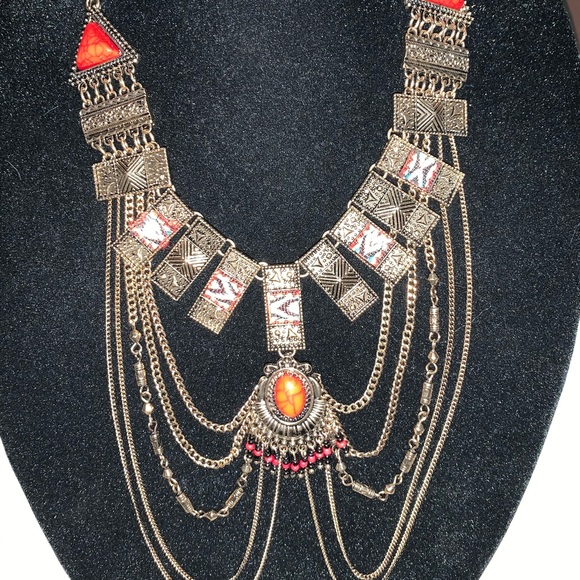 Statement Gold Necklace - Picture 2 of 7